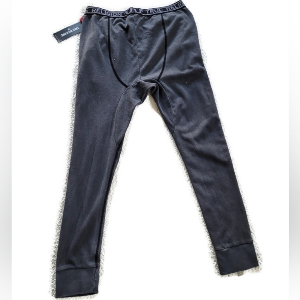 True Religion Men's Charcoal Thermal Pant NWT - Picture 2 of 8